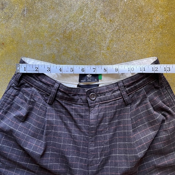 Dockers Original Khaki Pleated High Wide Fit Trousers Pants Black Bean Plaid 26 - Picture 5 of 11
